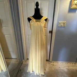 Badgley Mischka Kleid Größe 6 Ringelblume Gala Neckholder mit Schals Neu mit Etikett $ 895 - Bild 1 von 12