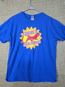 Gildan Heavy Cotton Boys Large Summer Playgrounds Graphic Print Short Sleeve - Picture 1 of 9