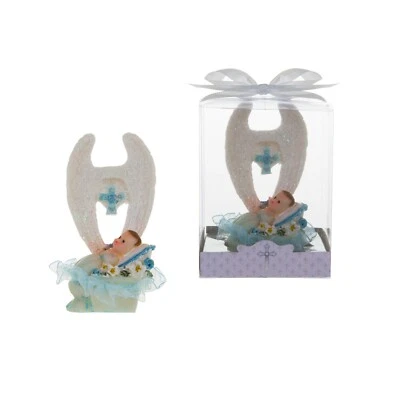 Mega Favors - Bebé niño acostado bajo las alas poli resina - azul, 12 piezas Foto 1 de 3