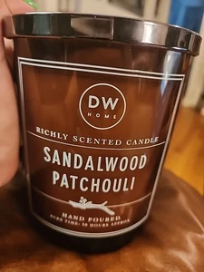 DW Home Sandalwood Patchouli JUMBO Double Wick Scented Candle 90 Hour Burn! 26.7 - Picture 1 of 5