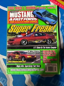 MUSCLE MUSTANGS & FAST FORDS-OCTOBER 2001-SUPER FREAK!LOW&BLOWN!2002 MACH 1 BACK - Picture 1 of 2