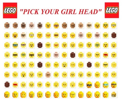 ☀️LEGO GIRL HEAD you pick female women MINIFIG minifigure mini figure face smile - Image 1 of 4