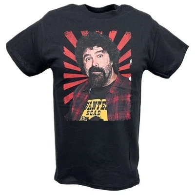 Camiseta negra retrato perfil Cactus Jack Mick Foley Foto 1 de 4