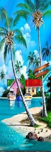 TROPICAL BEACH,OCEAN,SEA-BIRD,CATS,FLOWERS,DOG,FAIRIES,BOOKMARKS-WITH TASSEL - Picture 1 of 1