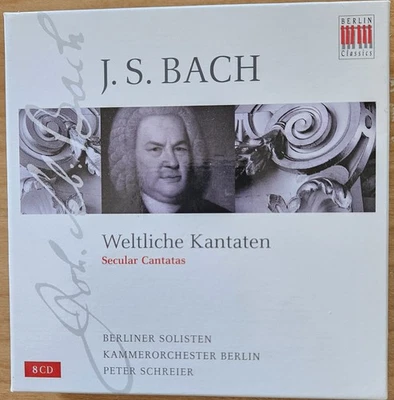 Bach: Secular Cantatas Peter Schreier (Berlin Classics 0184202BC) 8 CD box set - Image 1 of 2