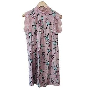Vestido Chelsea y Violeta Talla XS Cuello Simulado Encaje Estampado Floral - Imagen 1 de 3