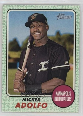 2017 Topps Heritage Minor League Edition Green /50 Micker Adolfo #4 - Image 1 of 2