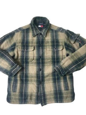 Camisa de Franela Forrada Tommy Hilfiger De Colección Y2K Cazadora Para Hombres L Grunge Camping Foto 1 de 4