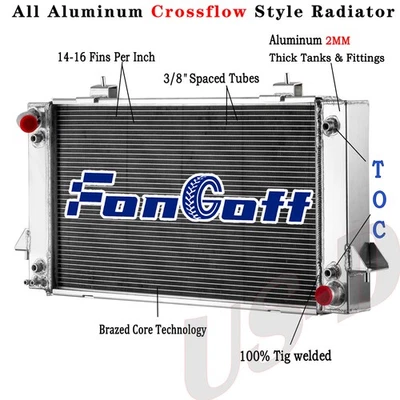 4 Row Radiator For 87-95 1992 Land Rover Discovery Range Rover 3.9L 4.0L 4.6L V8 Foto 1 de 4