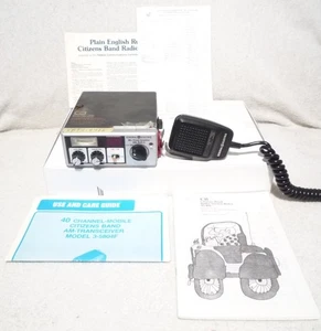 GE GENERAL ELECTRIC 40 KANAL MOBILER CB TRANSCEIVER mit Mikrofon ~ Modell 3-5804F - Bild 1 von 8