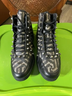 Gucci Black/Beige Geometric Print GG Supreme Canvas/Leather 10 - Image 1 of 4