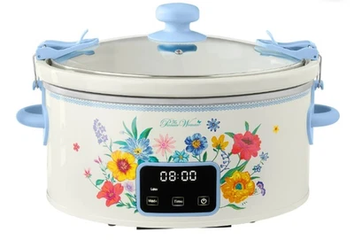 Pioneer Woman BRILLIANT BLOOMS ~ 6 Quart Slow Cooker ~ Crock Pot ~ Locking Lid