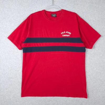 Винтажная мужская футболка Ralph Lauren Polo Jeans Company размер Small 90-е футболка с коротким рукавом - Изображение 1 из 4