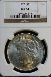 1922-P $1 NGC MS64 dollaro della pace, VAM 2BE1 (dado arrugginito) (I4,R5) (lotto #20-20) - Foto 1 di 2