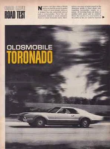 1966 OLDSMOBILE TORONADO 425/385 HP ~ ORIGINAL 5-PAGE ROAD TEST / ARTICLE / AD - Picture 1 of 1