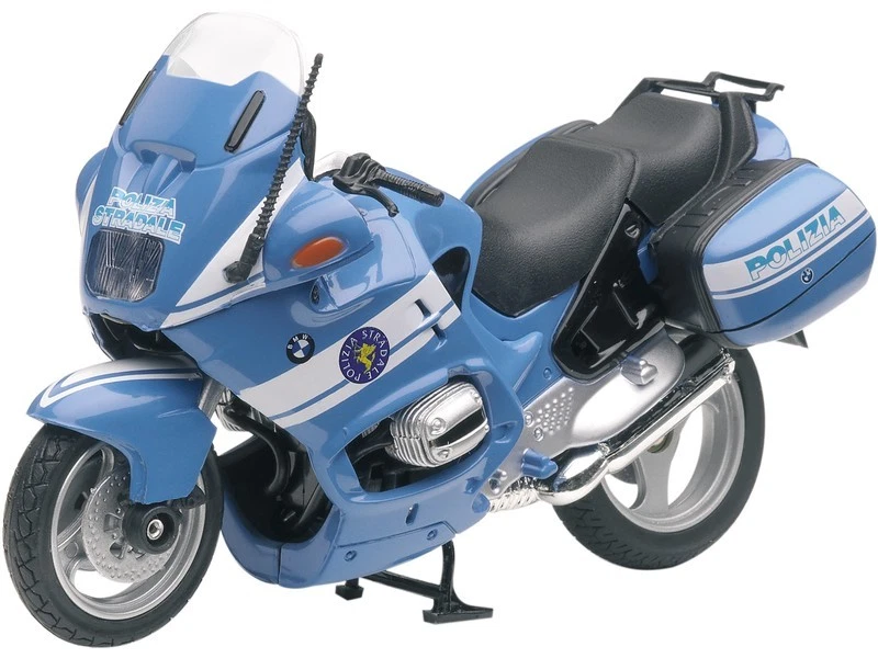 MONDO MOTORS SECURITY 1:18 MOTO IN METALLO E PLASTICA BMW POLIZIA  ART 55006 - Immagine 1 di 1