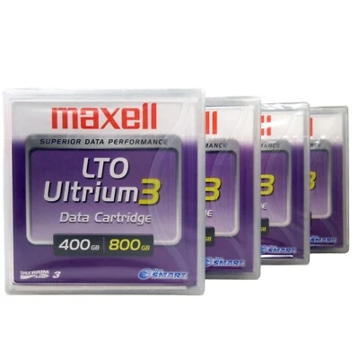 4x Cartucho de datos Maxell LTO Ultrium 3 400 GB 800 GB Foto 1 de 4