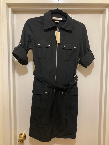 Minidress nuovissimo con etichette Michael Kors maniche corte elasticizzate con cerniera taglia P S