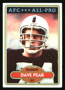 Dave Pear 1980 Topps #255 Football Card