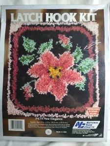 Vintage Riegel Haken Kit Neu aus altem Lagerbestand New Elegance P479 Blume National Garn Handwerk NYC - Bild 1 von 6