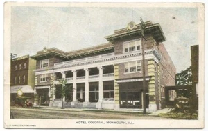 Monmouth Illinois IL Hotel Colonial Postcard 1908 - Picture 1 of 2