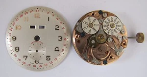 VENUS 204 movement with dial, triple calendar small second NOS swiss made, RAR! - Picture 1 of 5
