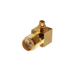 SMA-MMCX adapter SMA Jack Female to MMCX Plug Right Angle RF Adapter Connector - Zdjęcie 1 z 4