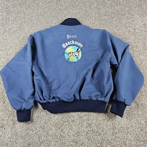 Penn Coachmen Jacket Mens Large Blue Full Zip FRVA Bomber RV Club Vintage FMCA - Picture 1 of 13