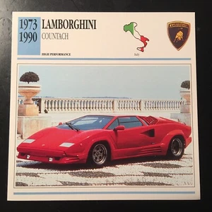 Lamborghini Countach 1973-1990 Spec Sheet Info Card - Picture 1 of 2