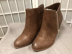 Call It Spring, Woman’s, Bootie, Brown, Heels, 4.5”, Faux Leather, Size 10.: - Picture 1 of 11