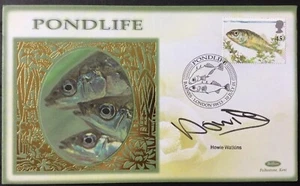 TV Really Wild Show HOWIE WATKINS Signed 10.7.2001 Pondlife FDC Stickleback Fish - Picture 1 of 11