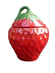 Vintage Keramik Erdbeere Keksdose süß Landhaus Kern Wohndeko - Bild 1 von 12