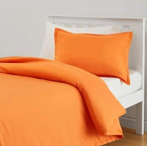 NEW! Kids Bedroom Soft Duvet Cover Set -- Twin / TwinXL -- Oh So Orange - Picture 1 of 3