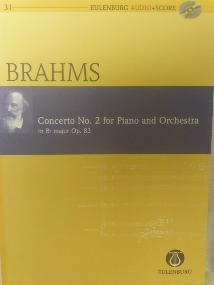 Eulenburg audio + score Brahms concerto No.2 for piano and orchestra - Image 1 of 1