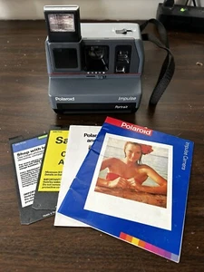 Vintage Polaroid Gray Impulse Film Camera - Gray Untested - Picture 1 of 5