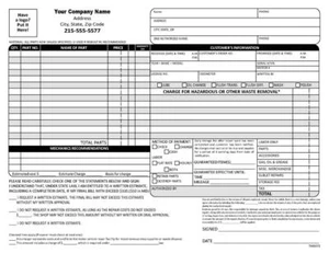 50 Garage Auto Reparatur Formulare / 2 Teil Durchschreibeschrift / TMG072 - Bild 1 von 1