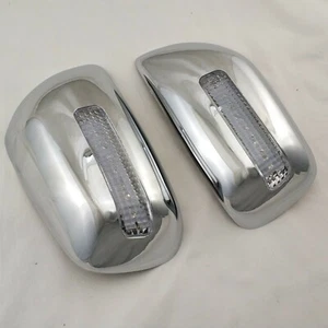 ABS Chrome Rearview Side Mirror LED Cover Trim For 2001-2005 Toyota RAV4 2pcs - Picture 1 of 2