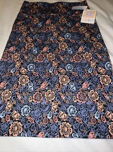 New LULAROE CASSIE Pencil Skirt Small 6-8 Blue Coral Roses Pansy Peony 4-6 🦄 - Picture 1 of 12
