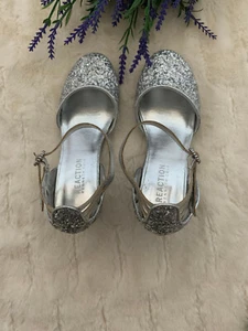 Kenneth Cole Reaction Girls Sarah Shine Glitter Metallic Lining Buckle Shoes 1 - Picture 1 of 4