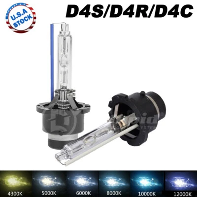 2x lâmpadas de xenônio D4S D4R D4C HID 35W kits de substituição de faróis 6000K 8000K 10000K - Imagem 1 de 4