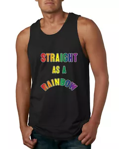 Straight as a Rainbow Humor LGBTQ Herren Tank Top - Bild 1 von 8