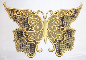 Grande motivo farfalla ricamato/toppa/distintivo/applique tanti colori - Foto 1 di 4