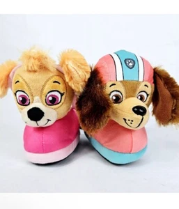 Nickelodeon PAW PATROL Toddler Girls Size 5/6 Liberty & Skye Plush 3D Slippers - Picture 1 of 8