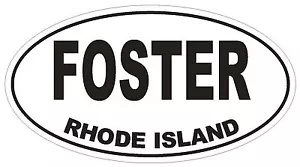 Foster Rhode Island Oval Autoaufkleber oder Helmaufkleber D1494 Euro Oval - Bild 1 von 1