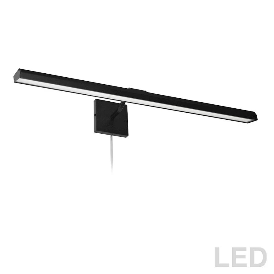 Dainolite Leonardo 4 Light Picture Light, Matte Black/Frosted - PIC222-32LED-MB Foto 1 de 1