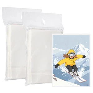 Fundas para tarjetas mate, fundas para tarjetas coleccionables (blanco, 100 piezas) - Imagen 1 de 7