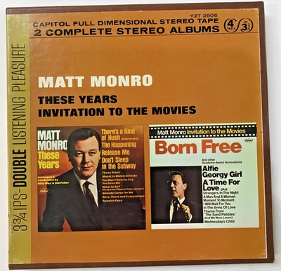 Matt Monro  These Years  Invitation To The Movies  Double Album Reel Tape 3-3/4 Foto 1 de 3