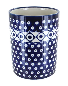 Blaue Rose polnische Keramik Xandra Utensilienglas - Bild 1 von 1