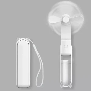 Mini Ventilateur à Main Ventilateur de Poche Ventilateur Rechargeable Pliable Powerbank - Photo 1/13