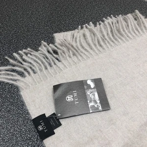 Tumi 100% Baby Alpaca Fringe Scarf Luxury Work Event Office Made In Peru - Picture 1 of 7